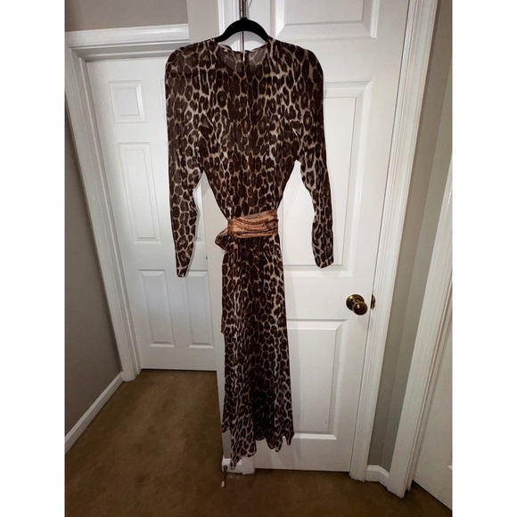 Zimmermann Leopard Print Maxi Dress Size 10 - Picture 10 of 16